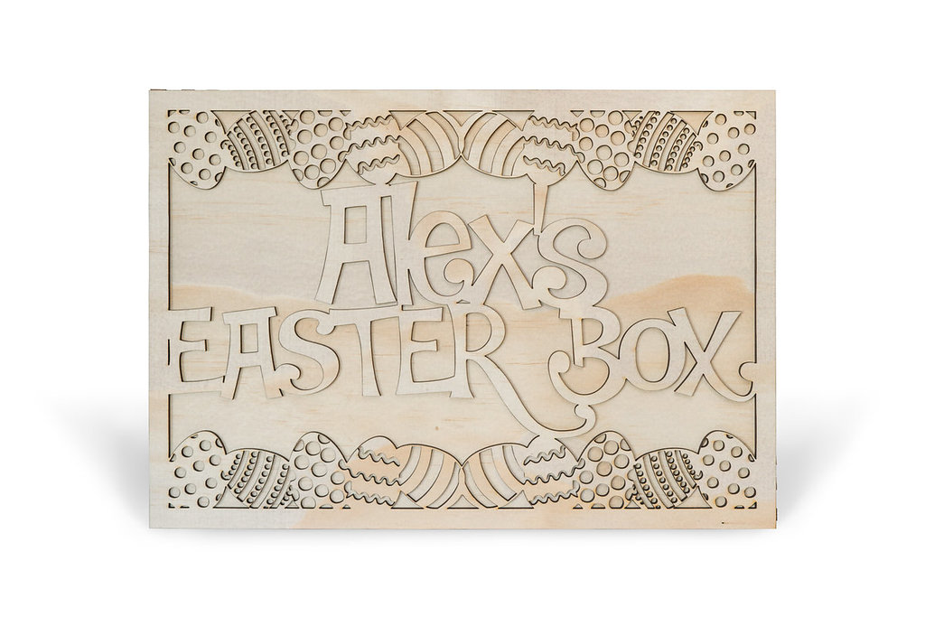 ersonalised Easter Box with Easter Egg border