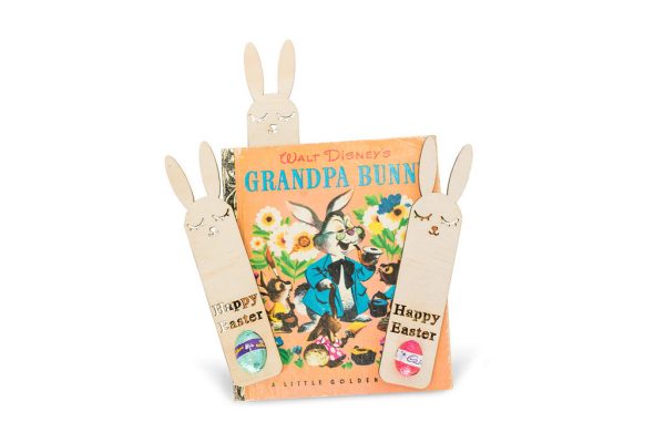 Easter bunny bookmarks wooden