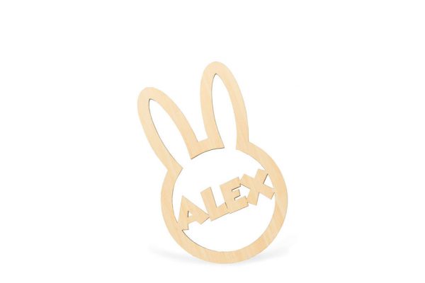 Personalised name easter bunny decorations