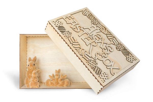 inside view of Personalised Wooden Easter Box