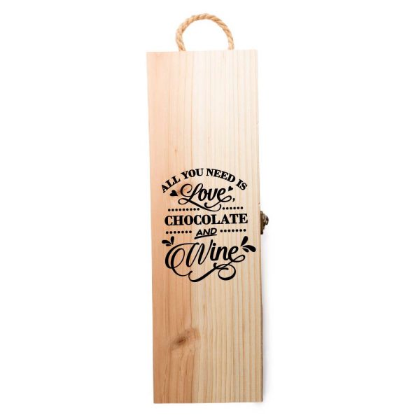 engraved mother's day wine bottle box love chocolate wine