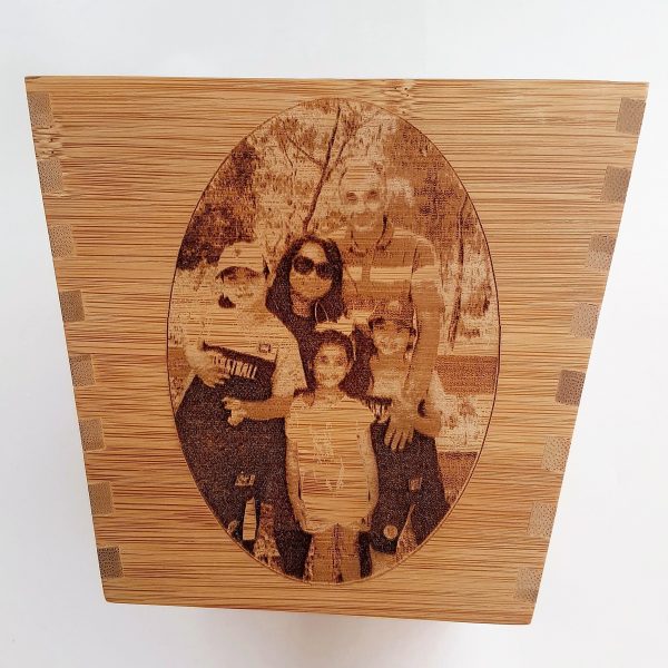 Personalised Photo Bamboo Plant Pot family