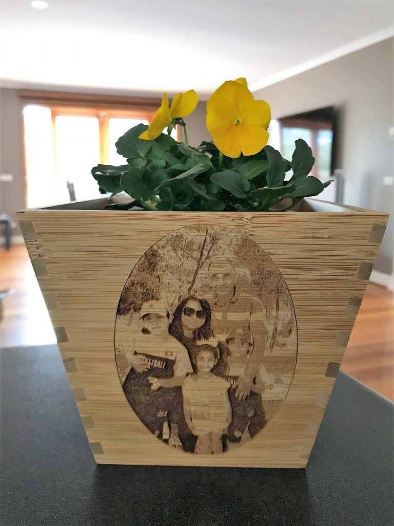 Personalised Photo Bamboo Plant Pot