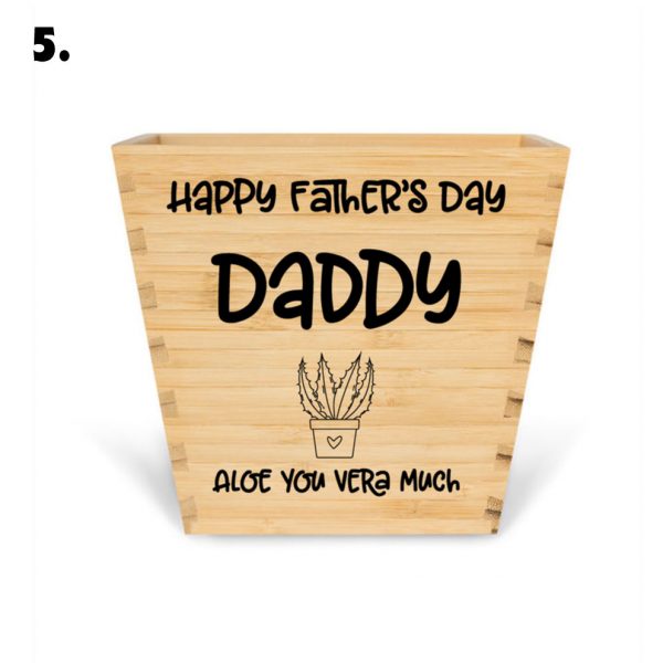 Aloe you vera much personalised Father's Day gift pot
