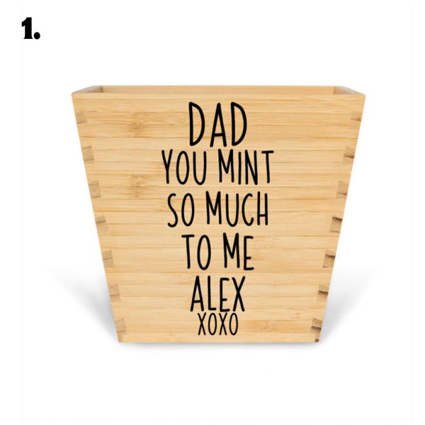 plant pot with quote you mint so much personalised father's day gift pot