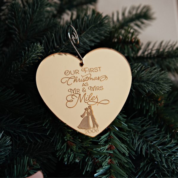 first Christmas ornament married