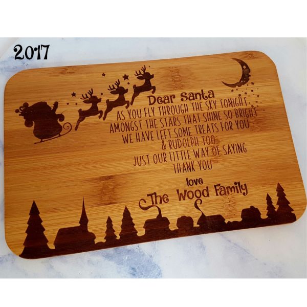 Personalised Dear Santa Treat Board Plate