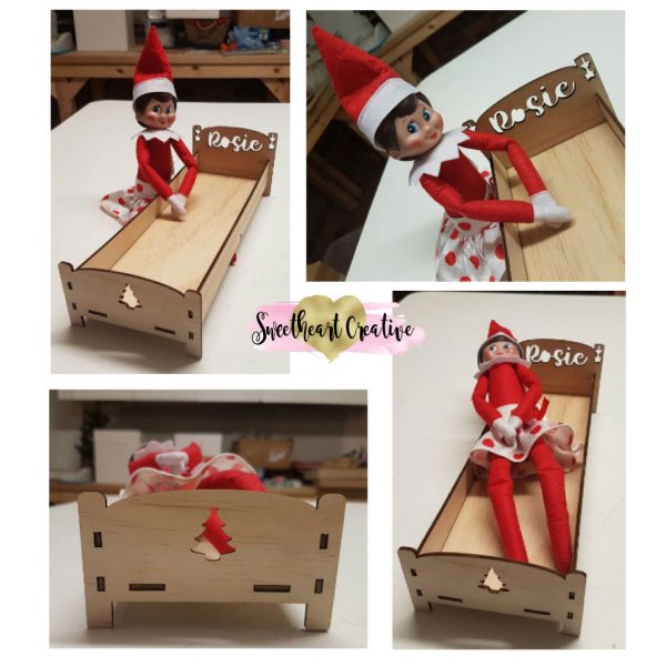 Elf on the shelf personalised christmas bed