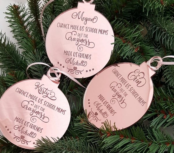 personalised christmas ornament chance made school mums