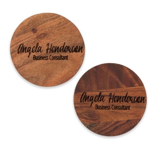 corporate gift wooden coasters