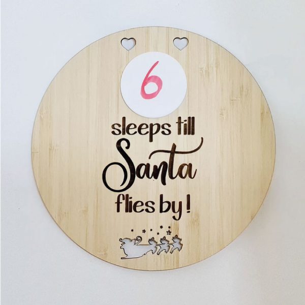 Sleeps till Santa flies by sign