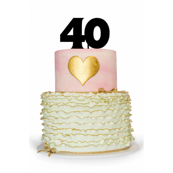 ANY NUMBER 40th Birthday Cake Topper Happy 40th Cake Topper - Etsy Singapore