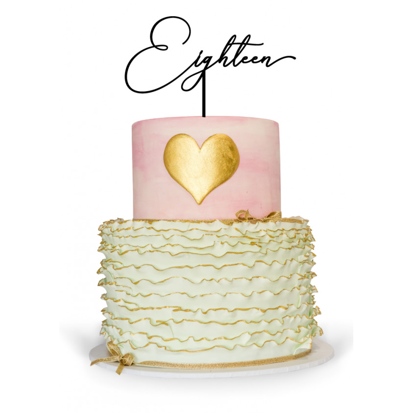 Buy Scripted Eighteen Cake Online - Sweetheart Creative