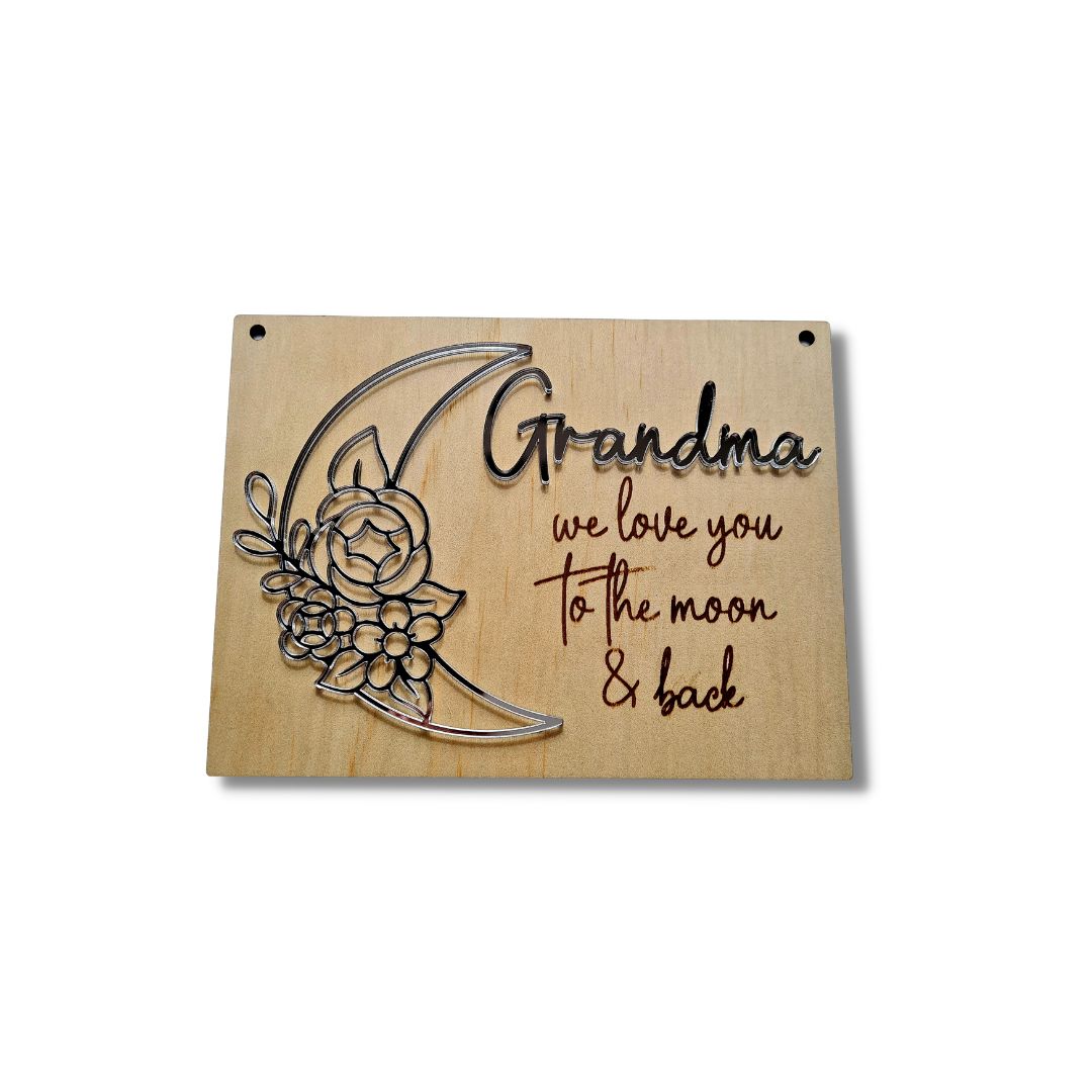 Grandma Moon & Back Mother's Day Wall Hanging
